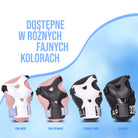 Apollo Funsport PL - Apollo zestaw ochraniaczy dla dzieci, ochraniacze na kolana i łokcie - Czarny Biały