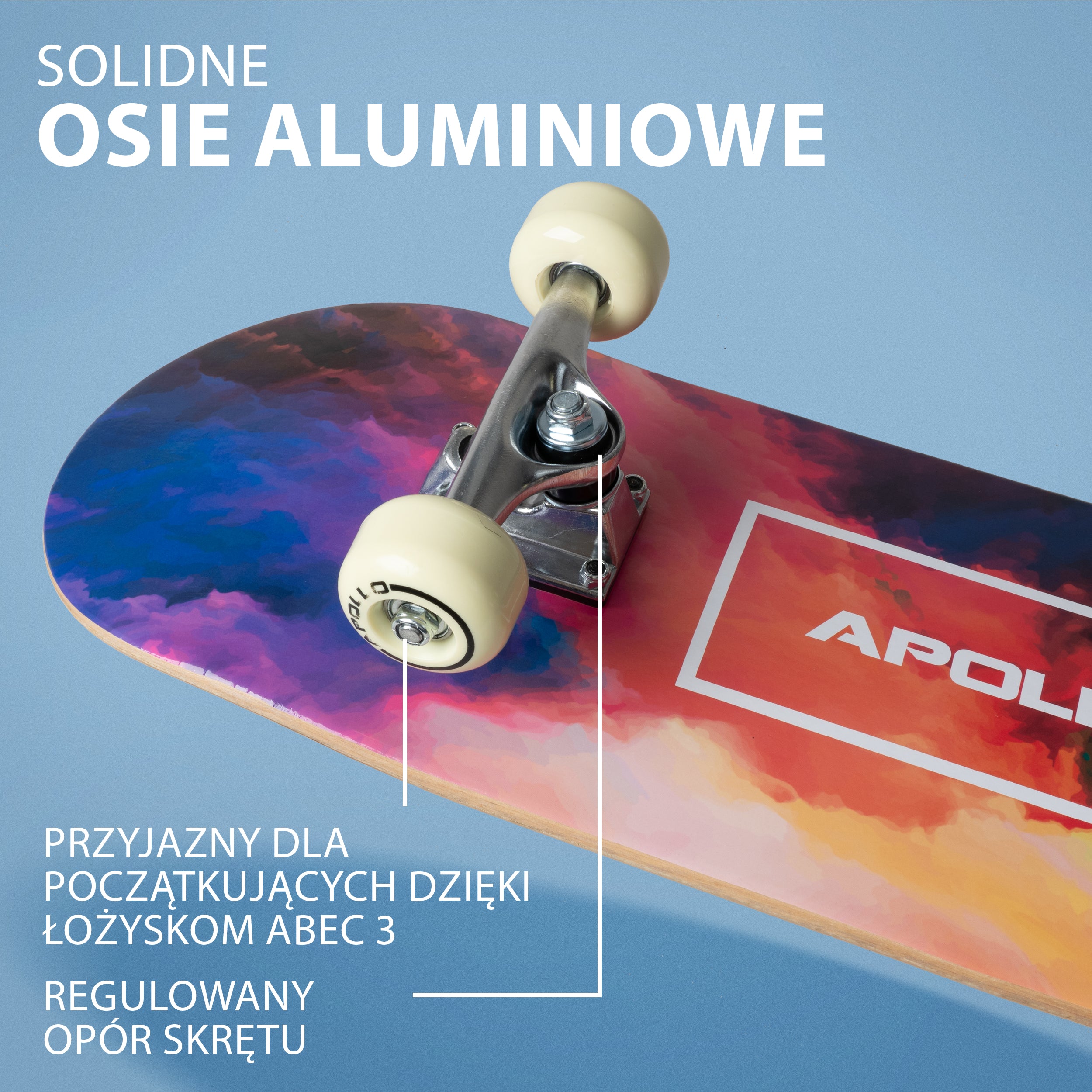 Apollo Funsport PL - Dziecięca deskorolka - "Color Nebula" - 71 cm -