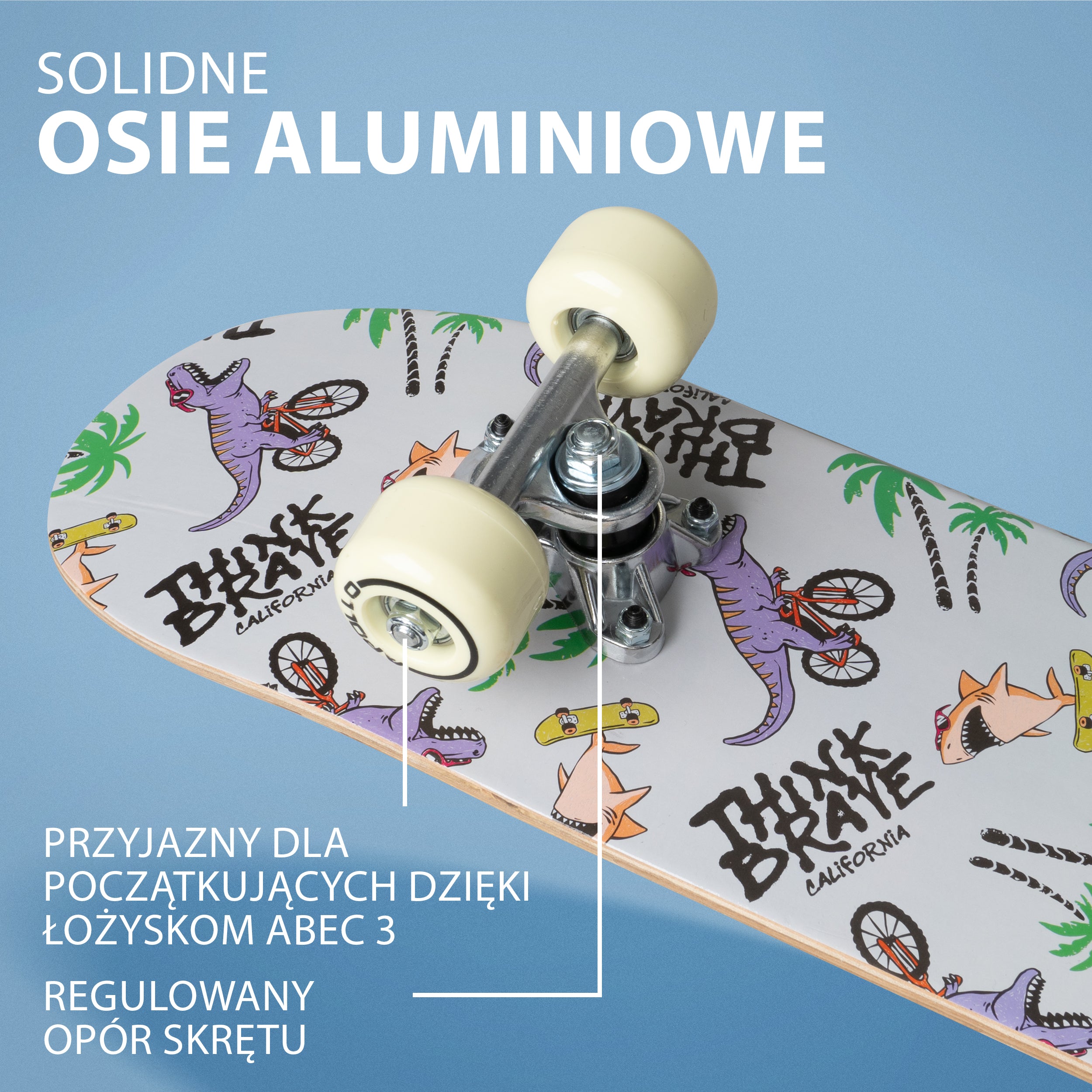 Apollo Funsport PL - Dziecięca deskorolka - "T-Rex" - 61 cm -