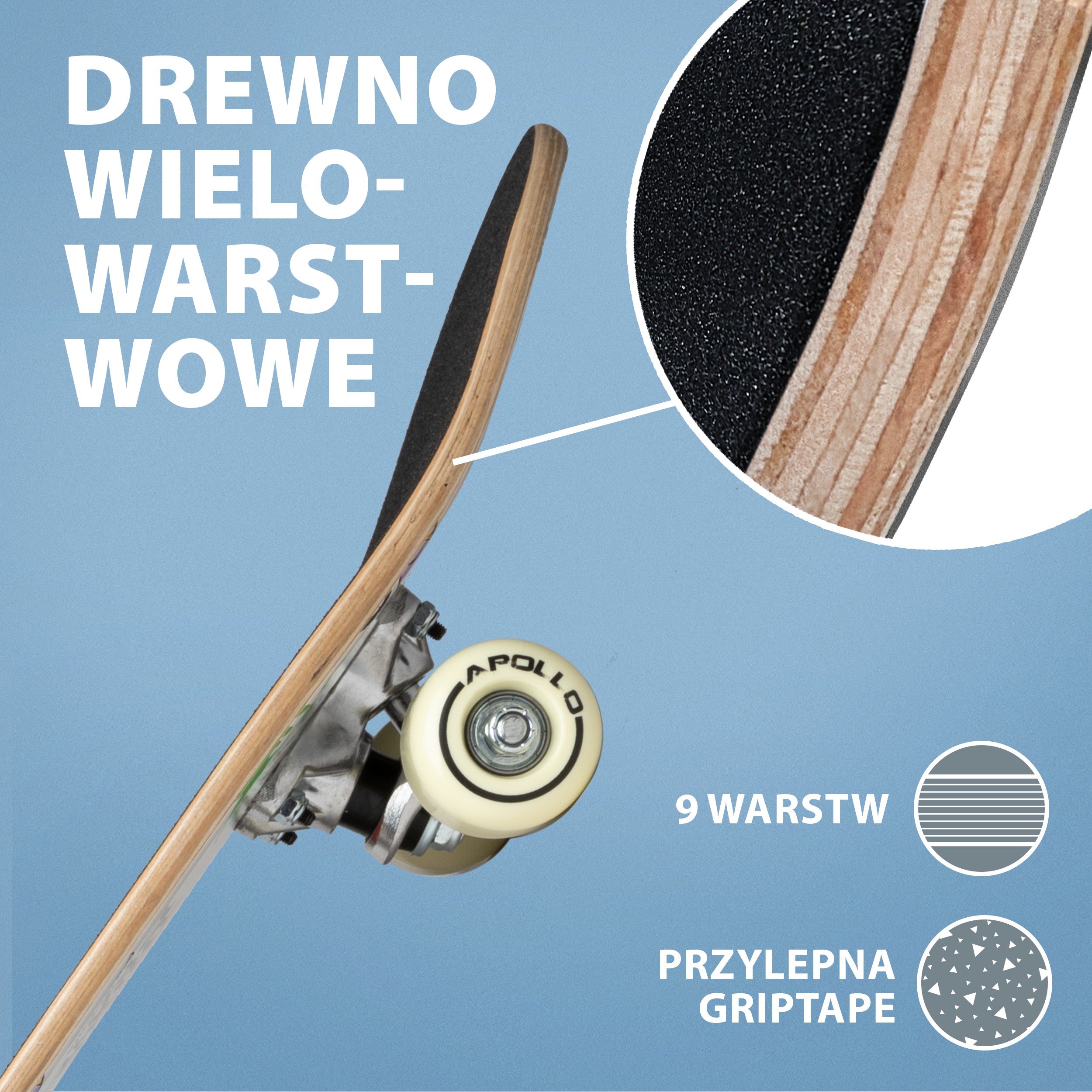 Apollo Funsport PL - Dziecięca deskorolka - "T-Rex" - 61 cm -