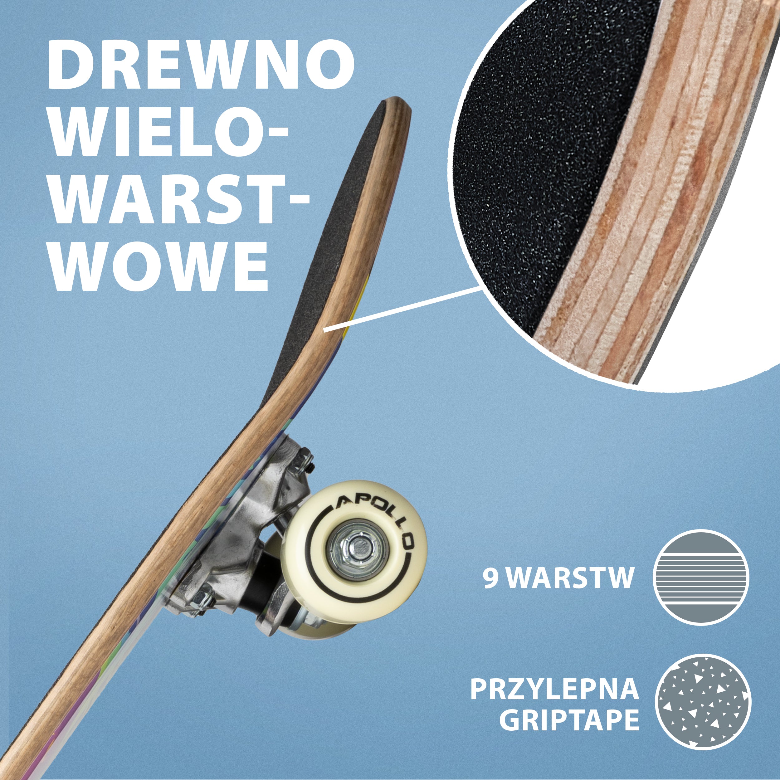 Apollo Funsport PL - Dziecięca deskorolka - "Astronaut" - 61 cm -