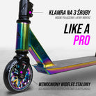 Apollo - Hulajnoga stunt „Hawk” – freestyle kickscooter dla dzieci i dorosłych - Full-Rainbow