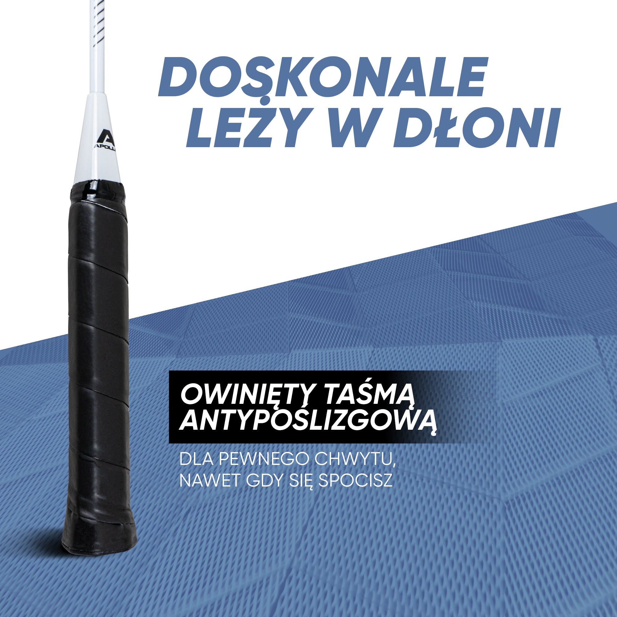 Apollo Funsport PL - Badminton Set Match Pro 400 - Rakieta do badmintona dla dzieci i dorosłych - Biały Czarny