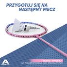 Apollo Funsport PL - Badminton Set Match Pro 400 - Rakieta do badmintona dla dzieci i dorosłych - Niebieski Różowy