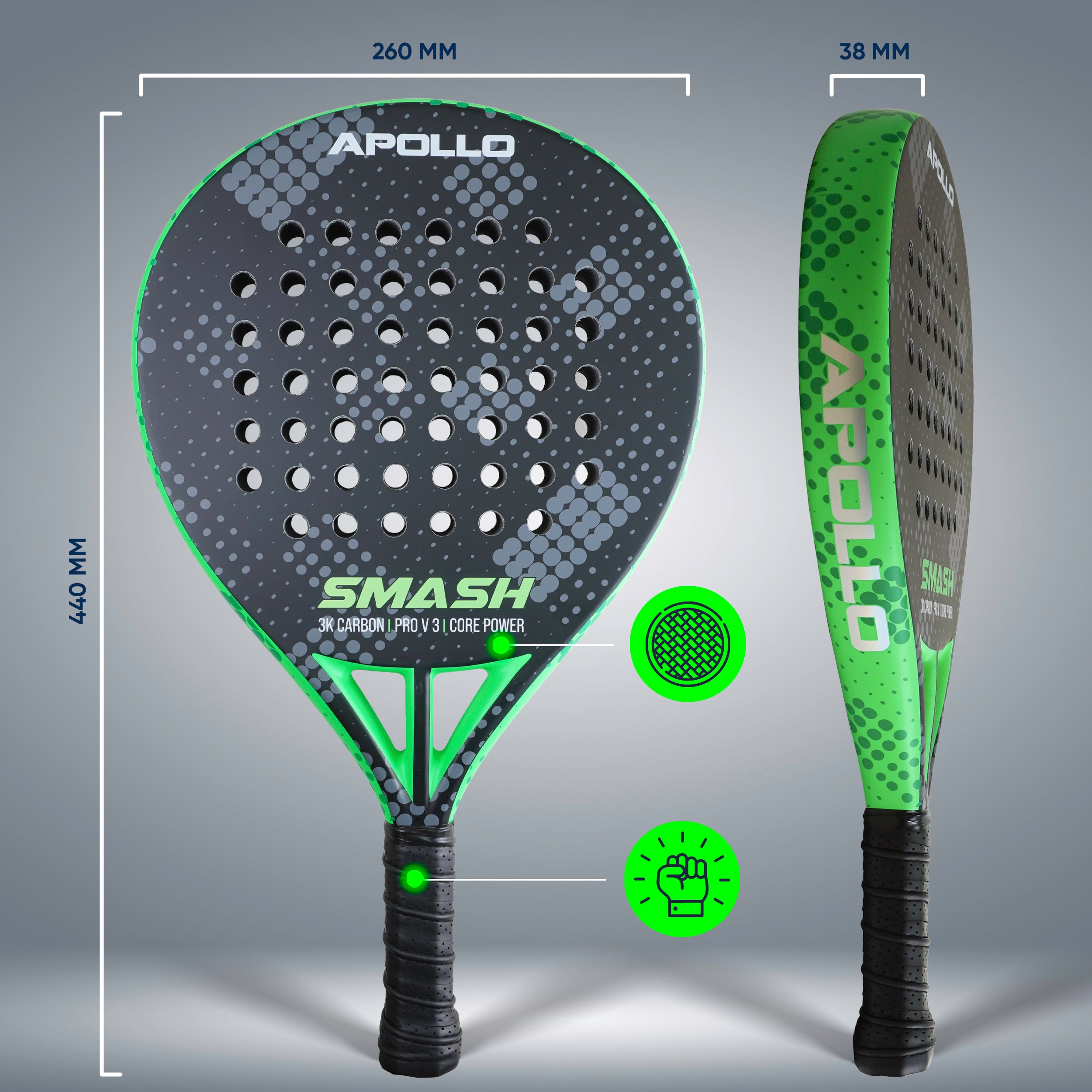 Apollo Funsport PL - Rakieta do padla Apollo 3K Smash - Green