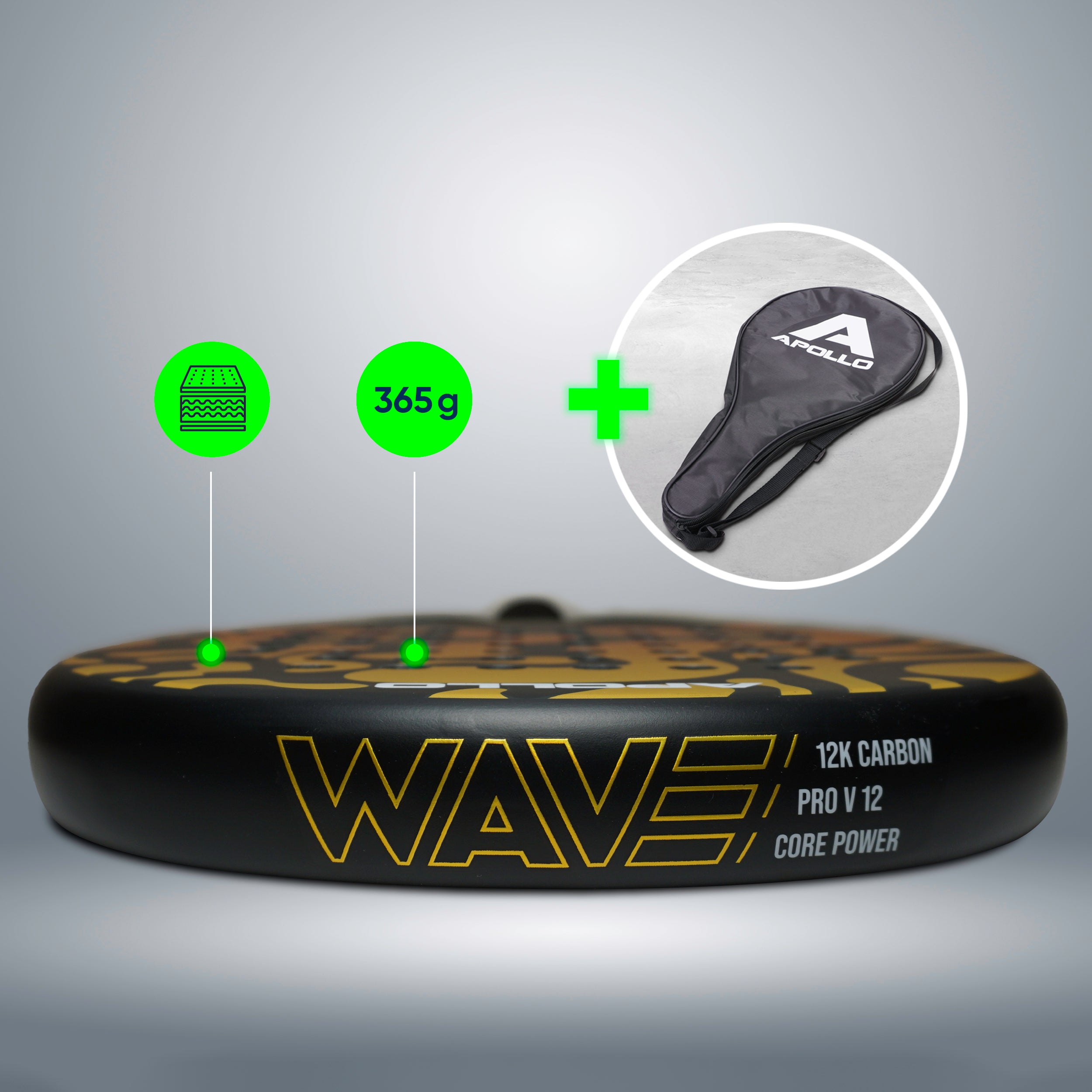 Apollo Funsport PL - Rakieta do padla Apollo 12K Wave - Orange Yellow