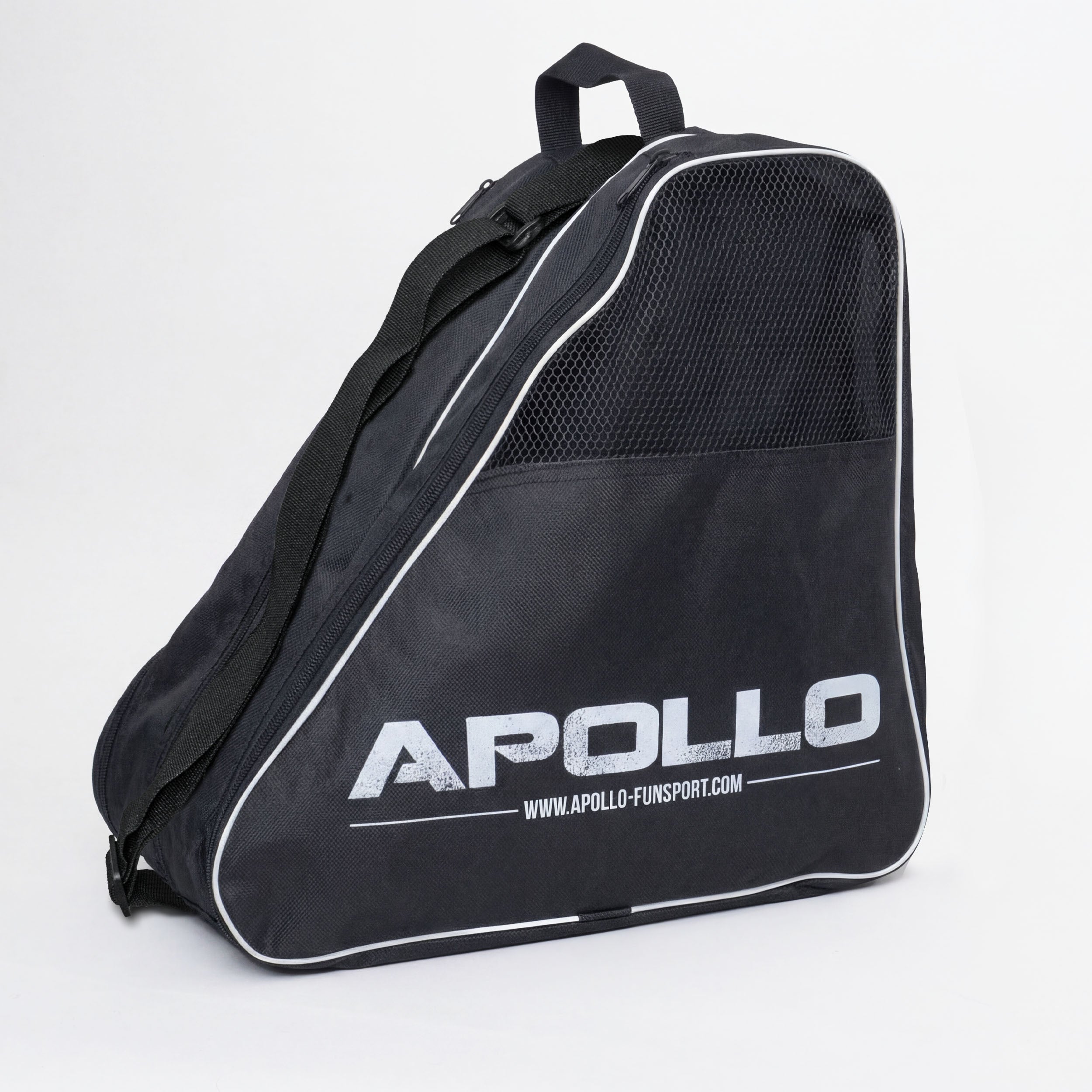 Apollo Funsport PL - Praktyczna torba na łyżwy i rolki, elegancka torba transportowa na skates & rolki wraz z akcesoriami - Czarny