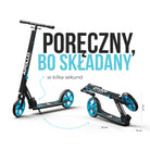 Apollo - Składana hulajnoga miejska dla dzieci „Phantom” z regulowaną wysokością kierownicy - Niebieski