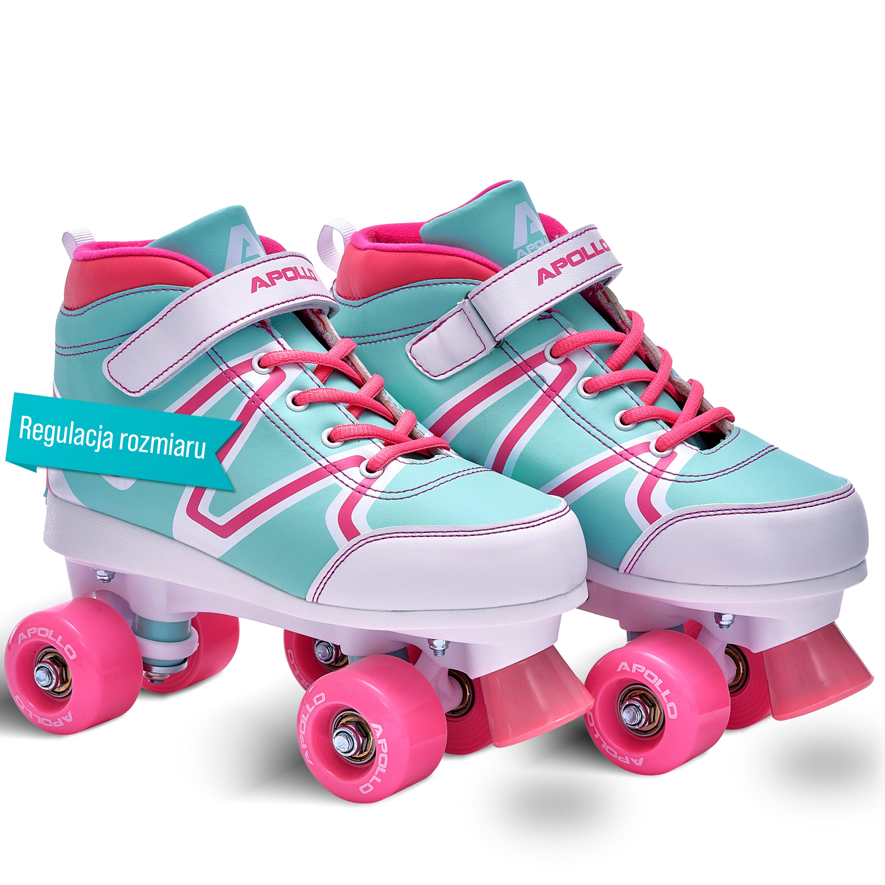 Apollo - Wrotki z miękkimi butami, regulowane rozmiarowo, dla dzieci - "Candy" - L (39-42)