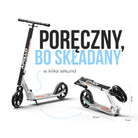 Apollo - Składana hulajnoga miejska dla dzieci „Phantom” z regulowaną wysokością kierownicy - Flamingo