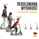 Apollo - Składana hulajnoga miejska dla dzieci „Phantom” z regulowaną wysokością kierownicy - Złoty