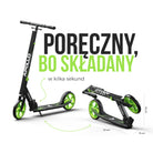 Apollo - Składana hulajnoga miejska dla dzieci „Phantom” z regulowaną wysokością kierownicy - Zielony