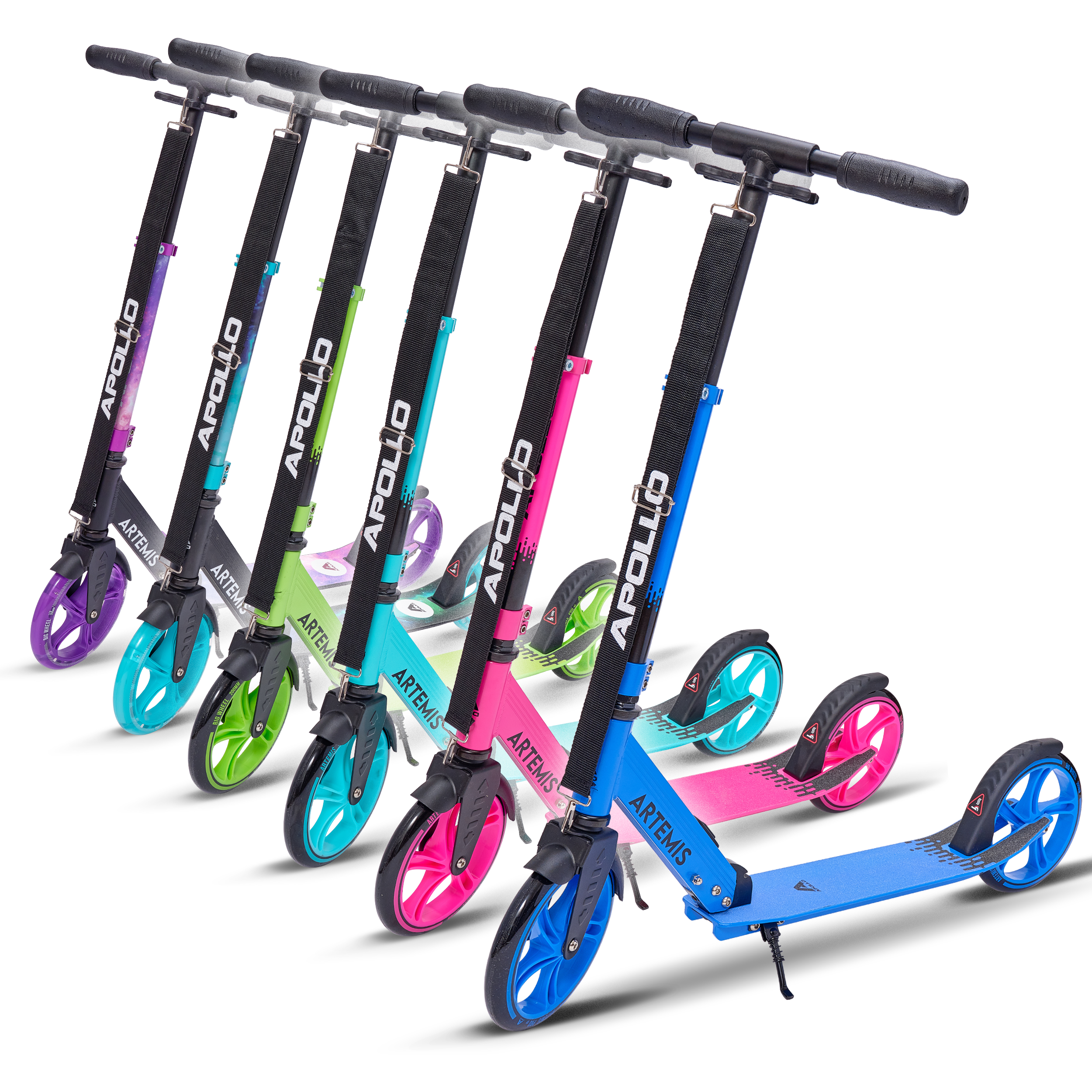 Apollo - Składana hulajnoga miejska „Artemis” z regulowaną wysokością kierownicy dla dzieci i młodzieży -