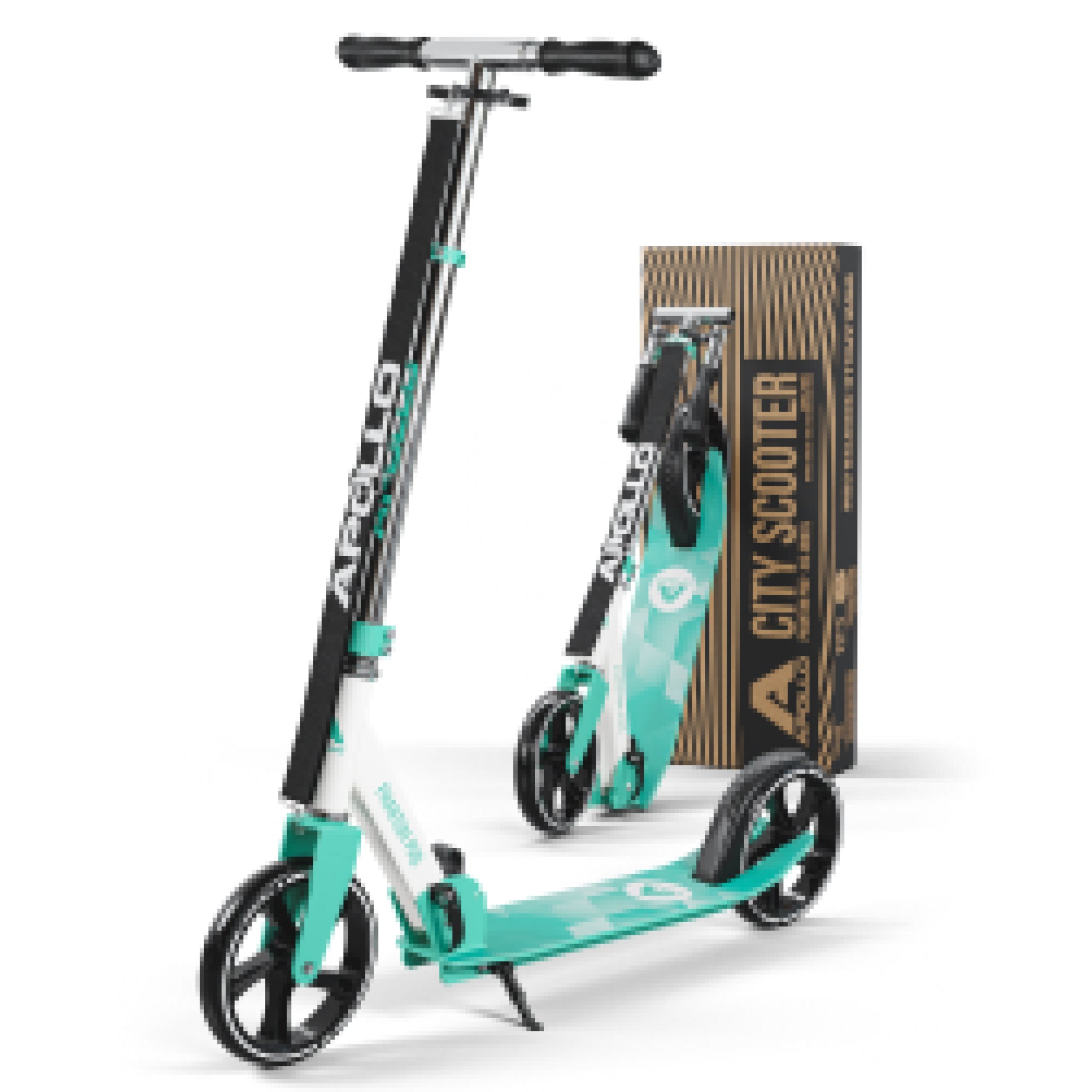 Apollo - Składana hulajnoga miejska dla dzieci „Phantom” z regulowaną wysokością kierownicy - Miętowy