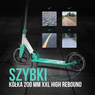 Apollo - Składana hulajnoga miejska dla dzieci „Phantom” z regulowaną wysokością kierownicy - Miętowy