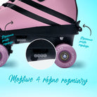 Apollo - Wrotki z miękkimi butami, regulowane rozmiarowo, dla dzieci - "Pink Revolution" - L (39-42)