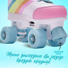 Apollo - Wrotki z miękkimi butami, regulowane rozmiarowo, dla dzieci - "Rainbow Star" - L (39-42)