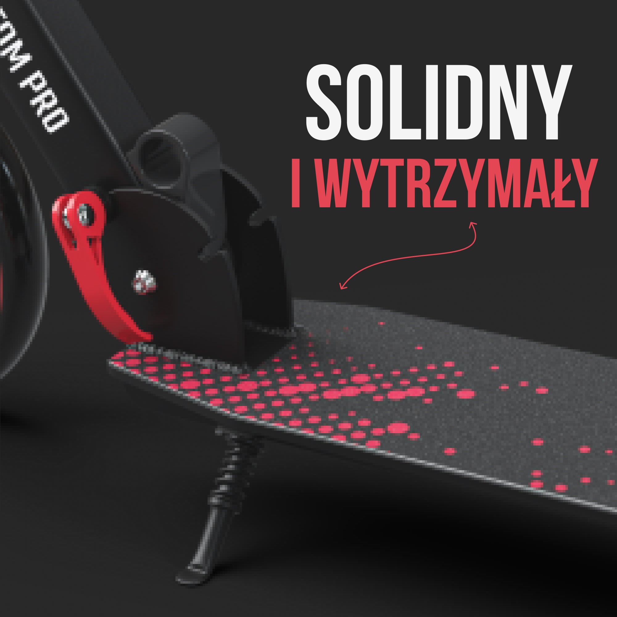 Apollo - Składana hulajnoga miejska dla dzieci „Phantom” z regulowaną wysokością kierownicy - Czerwony