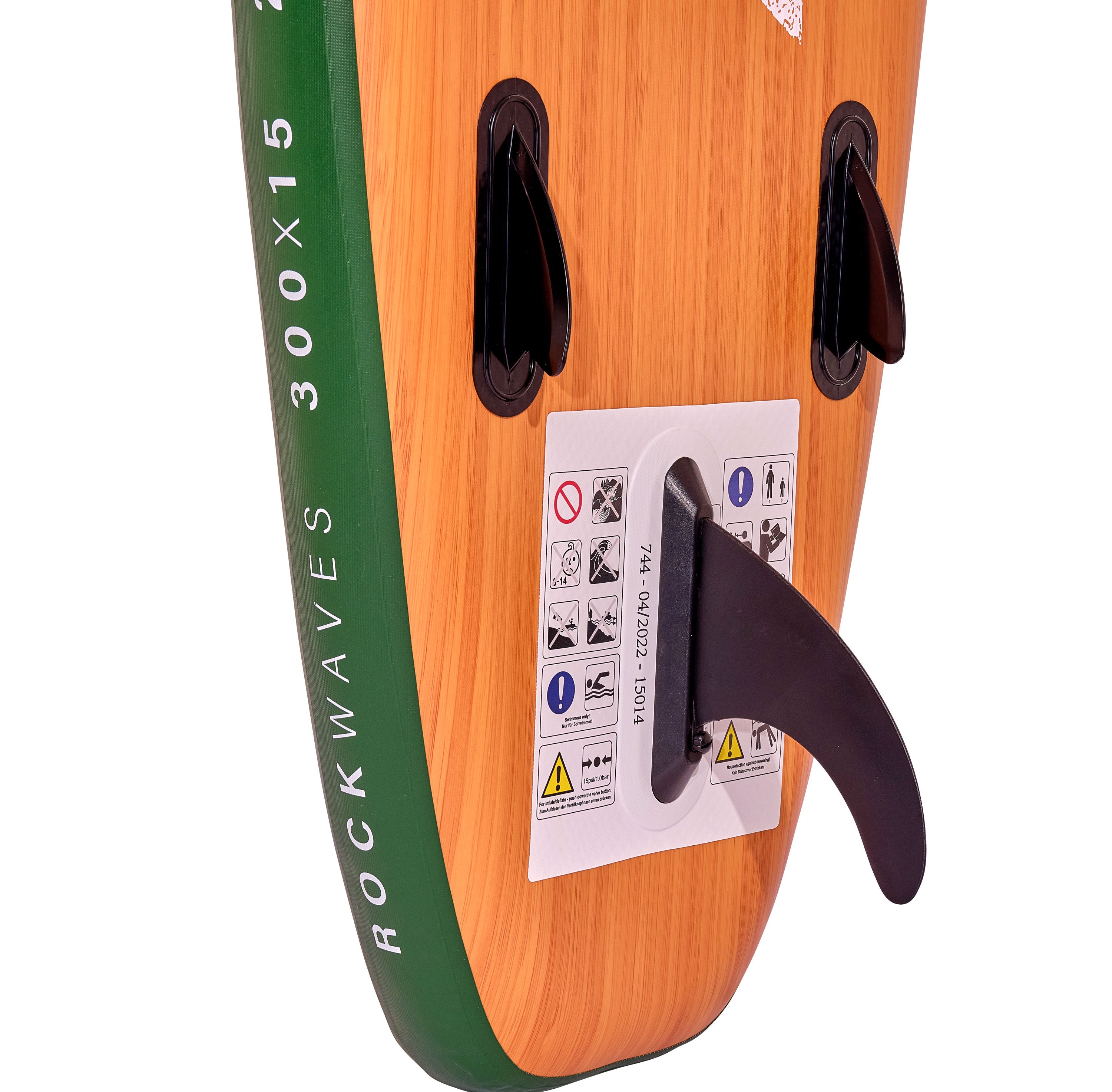 Apollo Funsport PL - Zestaw kompletny deska SUP - Nadmuchiwany Stand Up Paddle Board - Drewniany - Wood Green