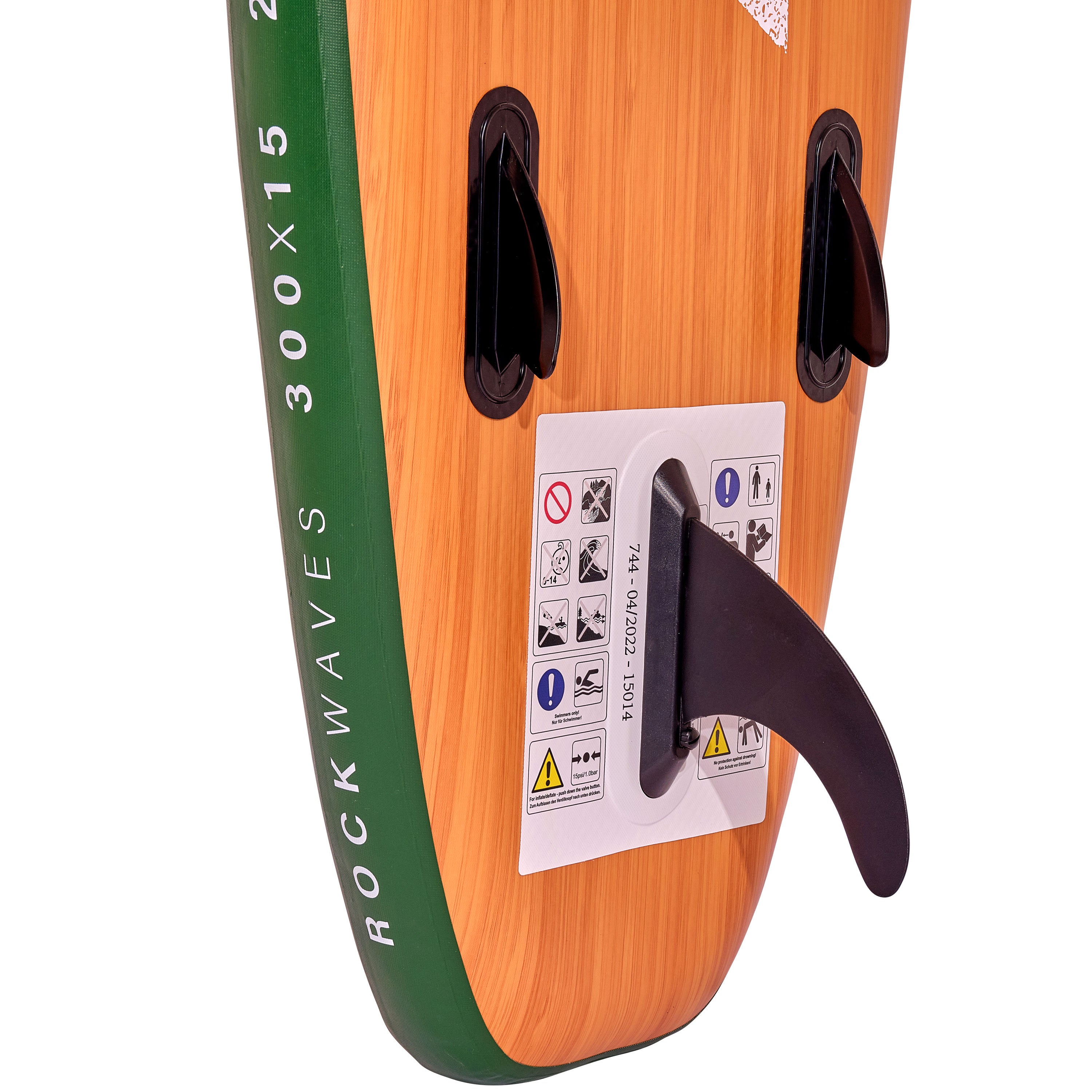 Apollo Funsport PL - Zestaw kompletny deska SUP - Nadmuchiwany Stand Up Paddle Board - Drewniany - Wood Green