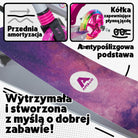 Apollo - Hulajnoga miejska z amortyzacją „Skyracer” składana, z regulowaną wysokością kierownicy koła 145mm - Starlight