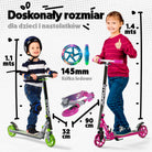 Apollo - Hulajnoga miejska z amortyzacją „Skyracer” składana, z regulowaną wysokością kierownicy koła 145mm - Starlight