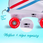 Apollo - Wrotki z miękkimi butami, regulowane rozmiarowo, dla dzieci - "Striker" - L (39-42)