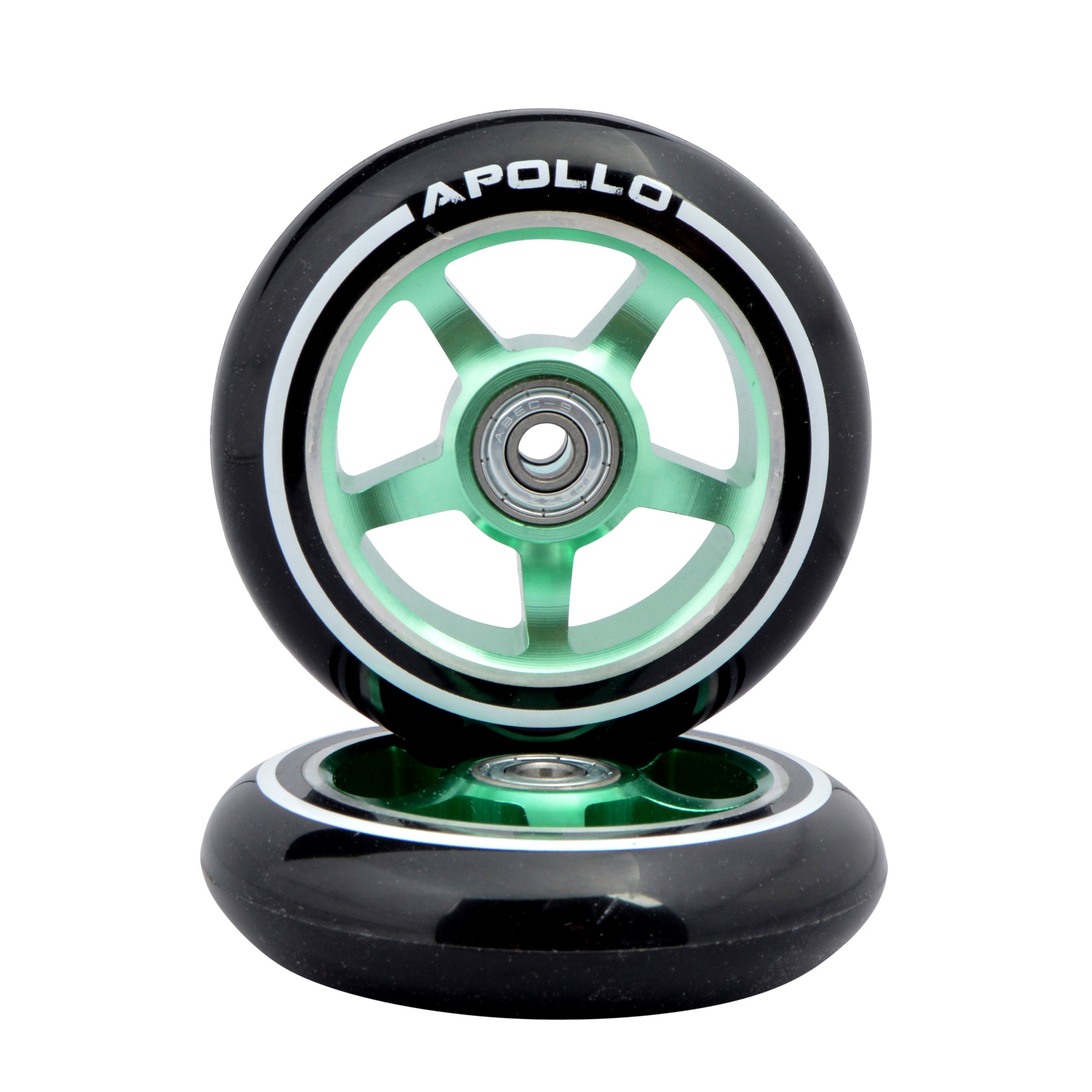 Apollo - Stunt Scooter 100mm ALU / PP Core Wheel Set - Zielony - ALU Core