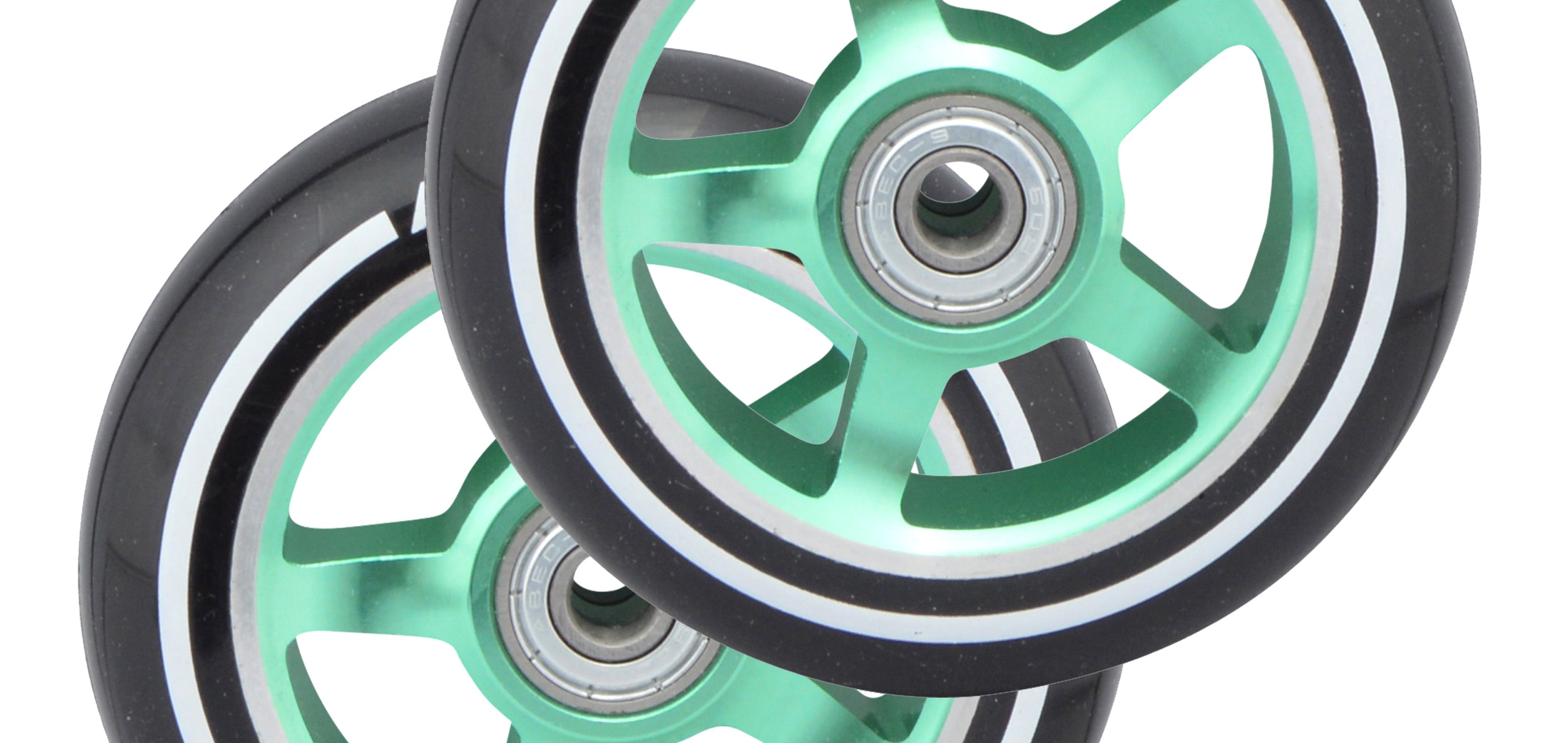 Apollo - Stunt Scooter 100mm ALU / PP Core Wheel Set - Zielony - ALU Core