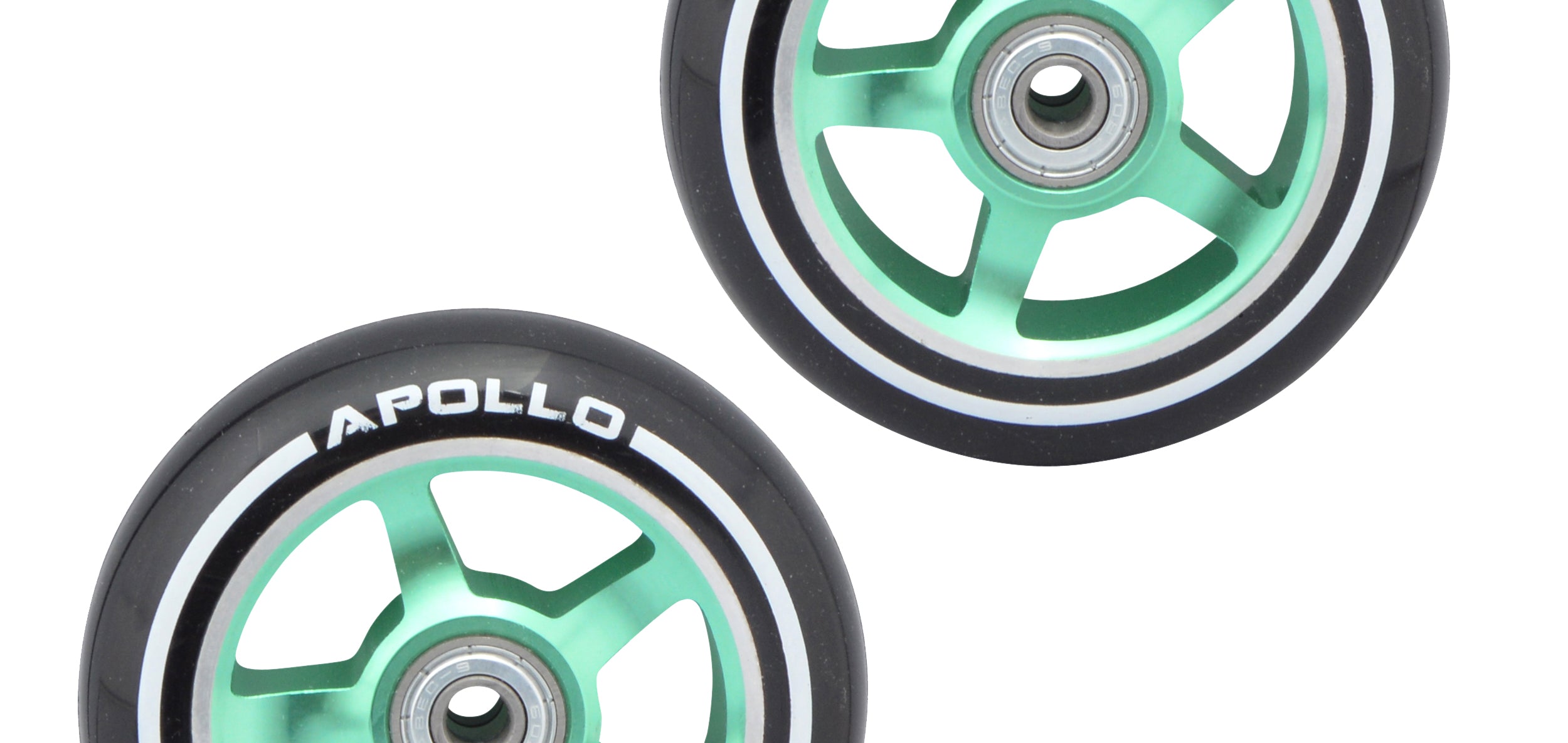 Apollo - Stunt Scooter 100mm ALU / PP Core Wheel Set - Zielony - ALU Core