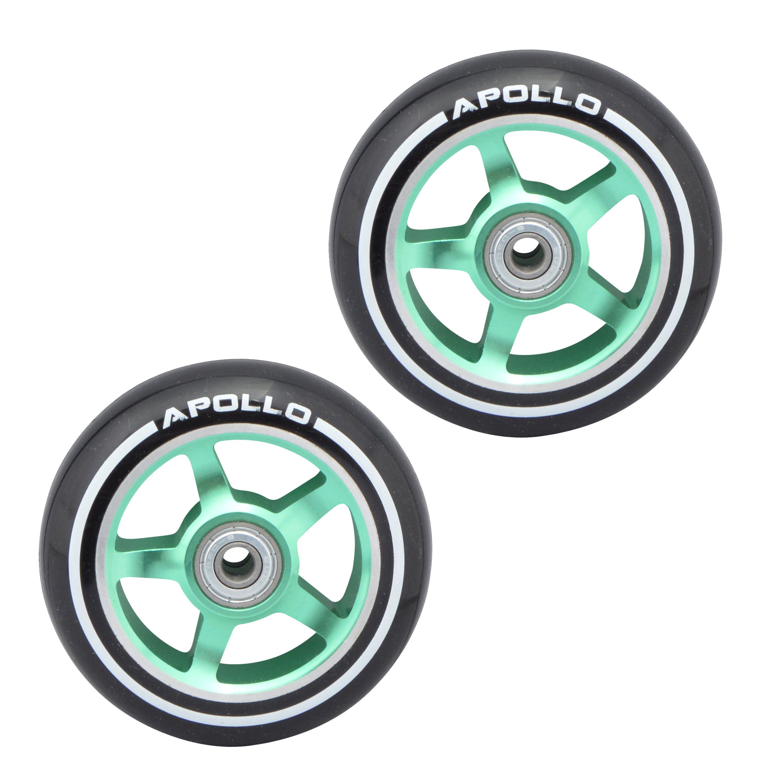 Apollo - Stunt Scooter 100mm ALU / PP Core Wheel Set - Zielony - ALU Core