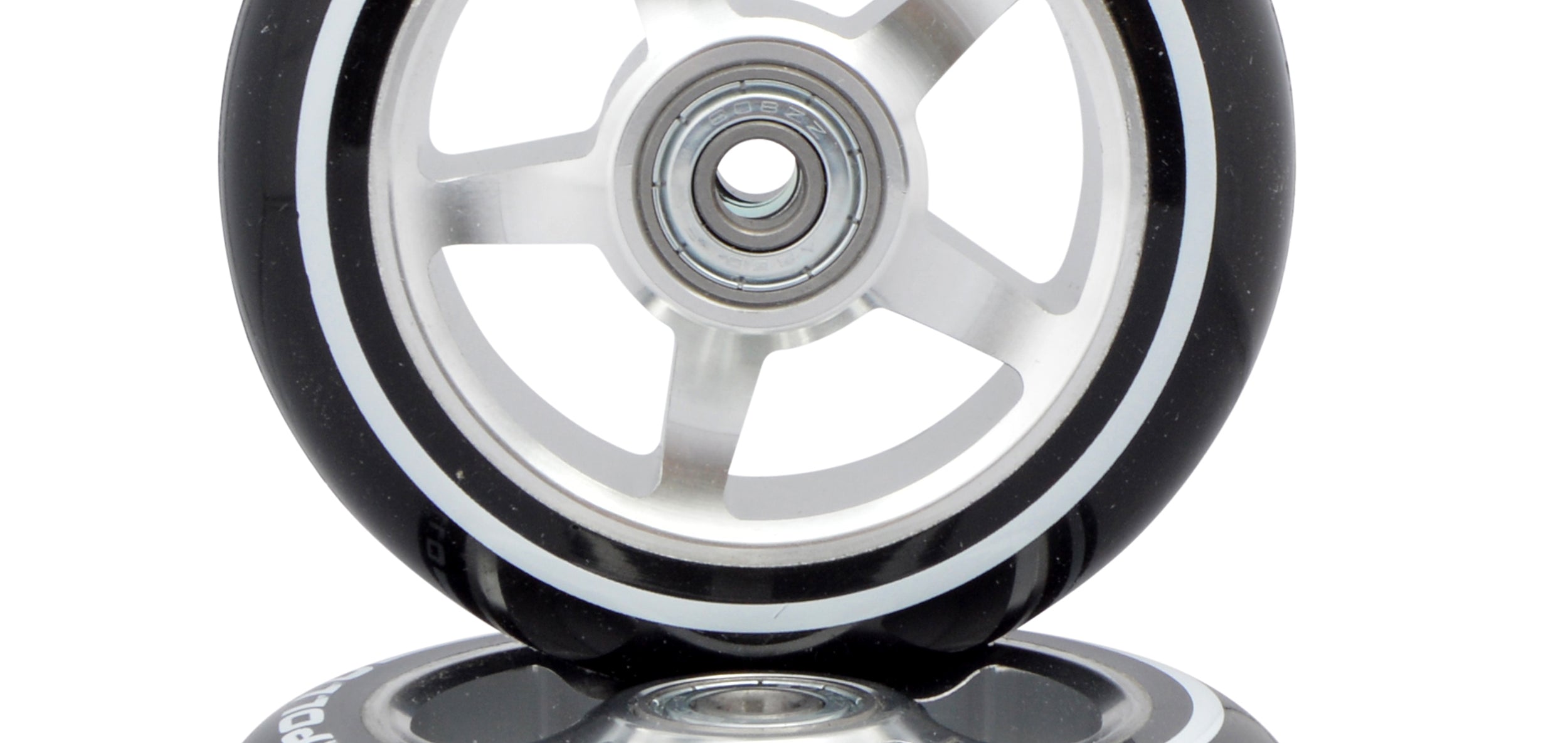 Apollo - Stunt Scooter 100mm ALU / PP Core Wheel Set - Srebrny - ALU Core
