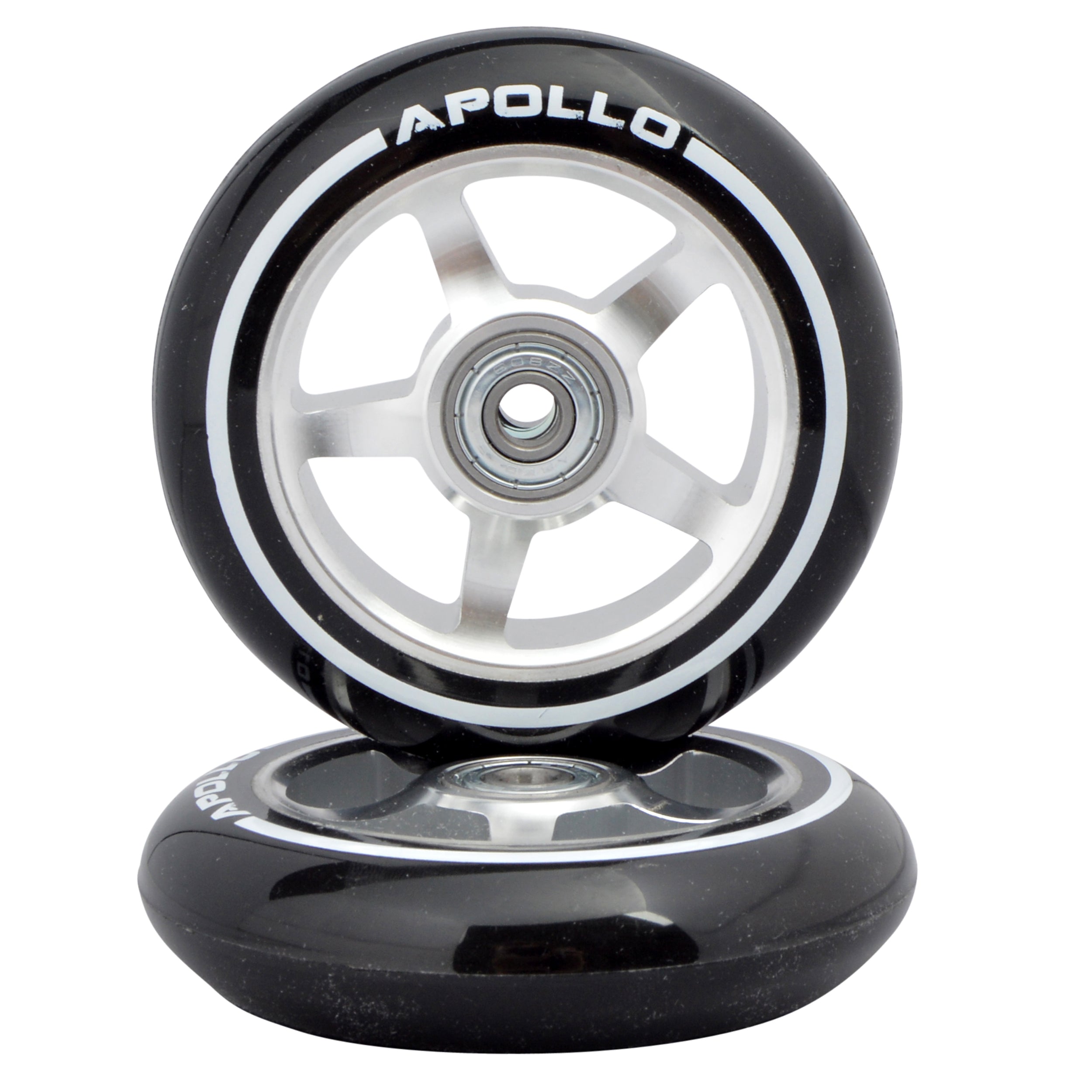 Apollo - Stunt Scooter 100mm ALU / PP Core Wheel Set - Srebrny - ALU Core
