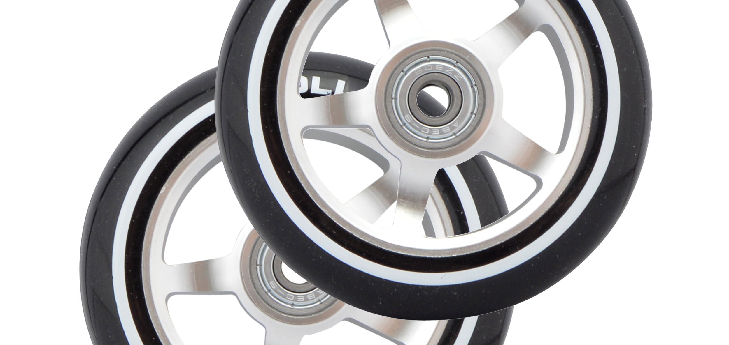 Apollo - Stunt Scooter 100mm ALU / PP Core Wheel Set - Srebrny - ALU Core