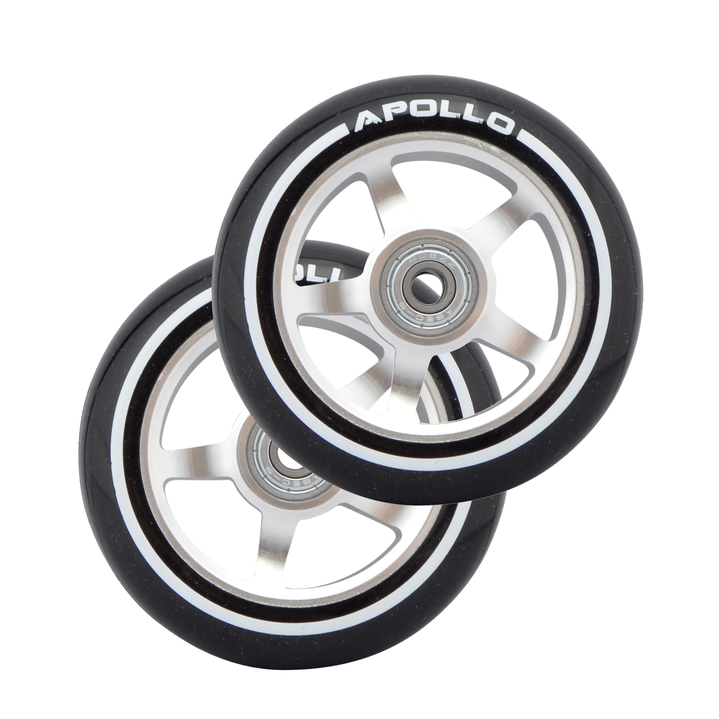Apollo - Stunt Scooter 100mm ALU / PP Core Wheel Set - Srebrny - ALU Core