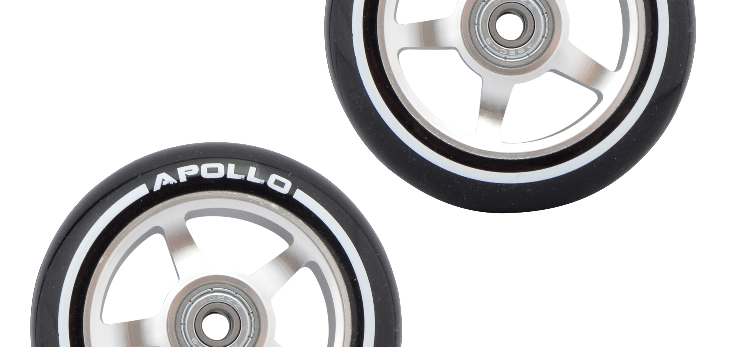 Apollo - Stunt Scooter 100mm ALU / PP Core Wheel Set - Srebrny - ALU Core