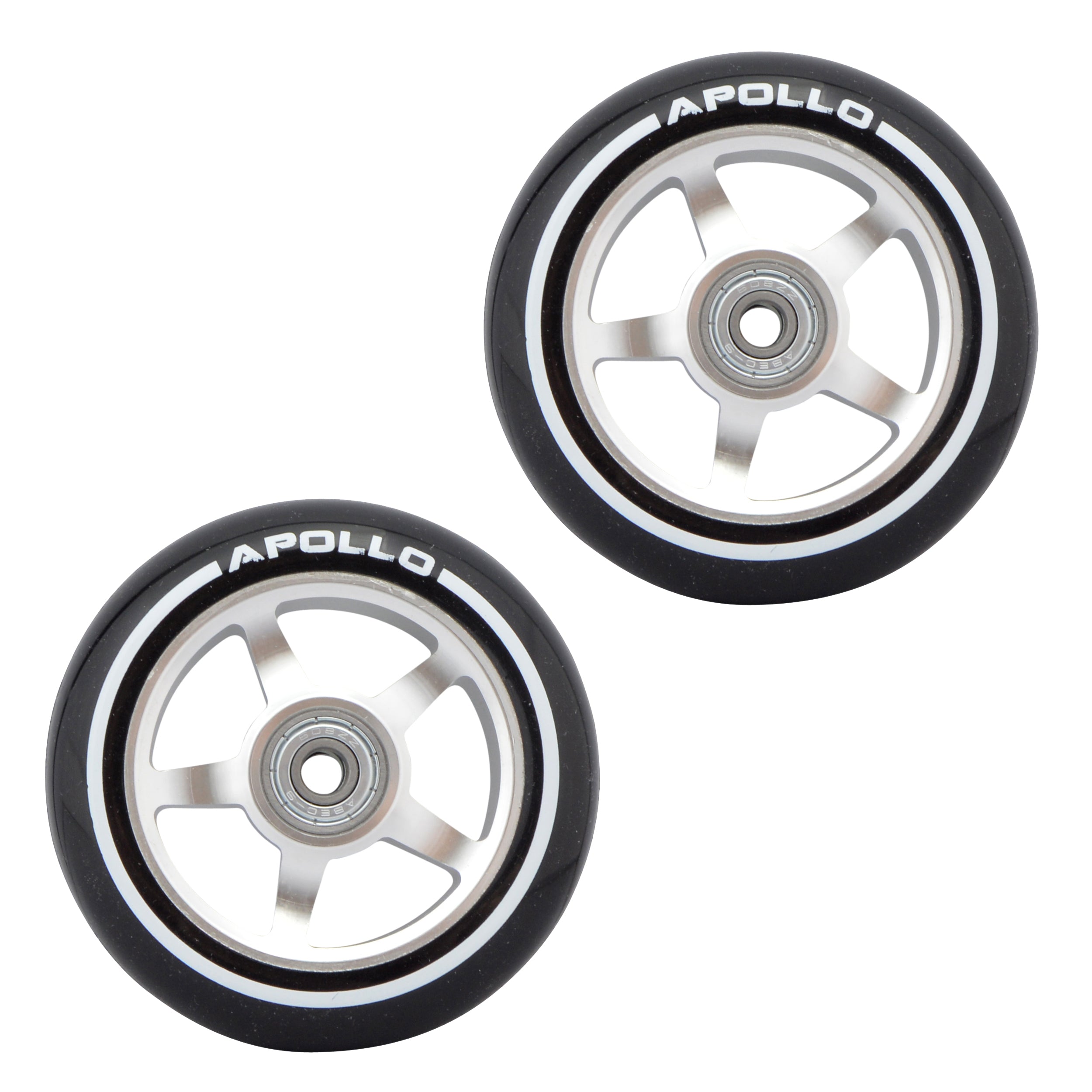 Apollo - Stunt Scooter 100mm ALU / PP Core Wheel Set - Srebrny - ALU Core