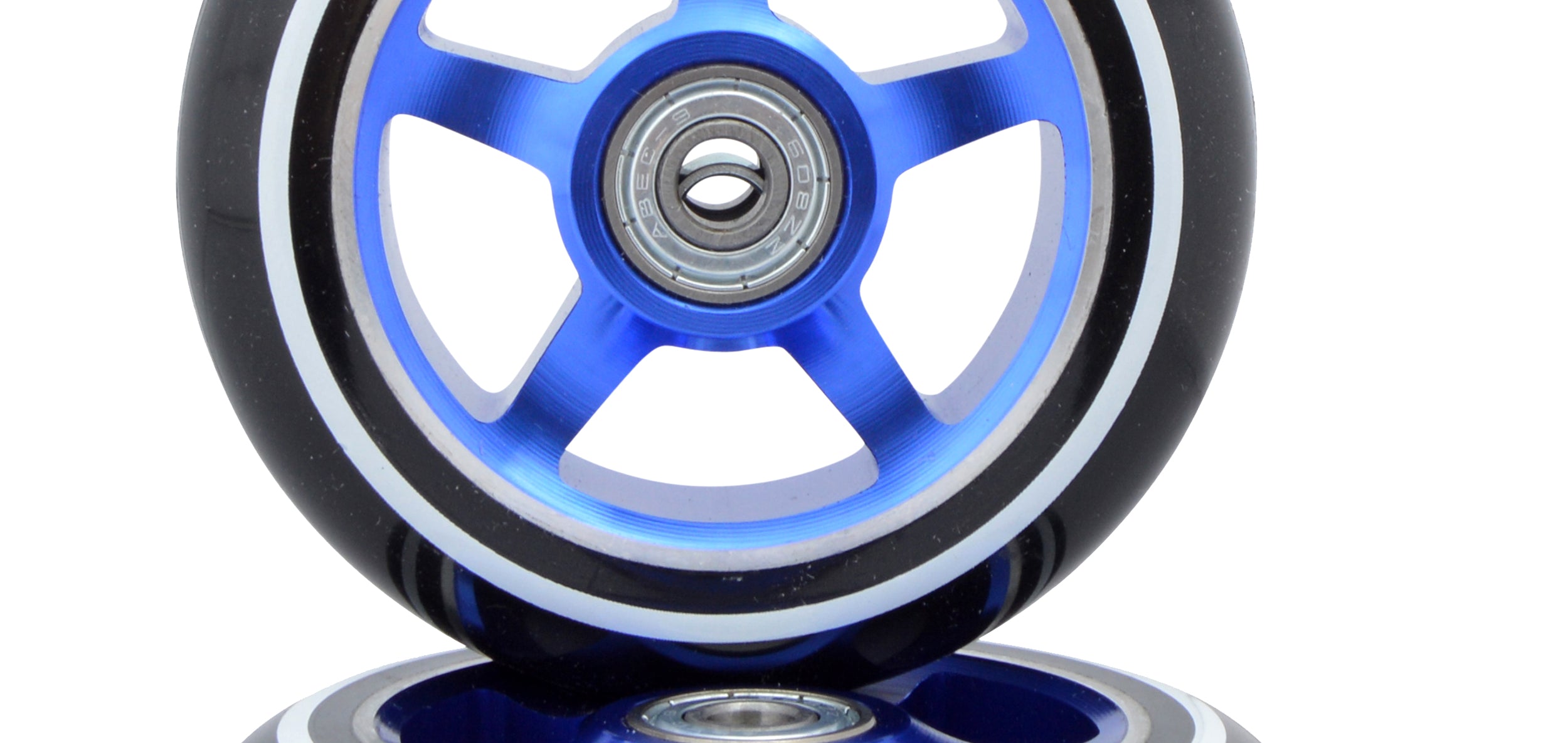 Apollo - Stunt Scooter 100mm ALU / PP Core Wheel Set - Niebieski - ALU Core