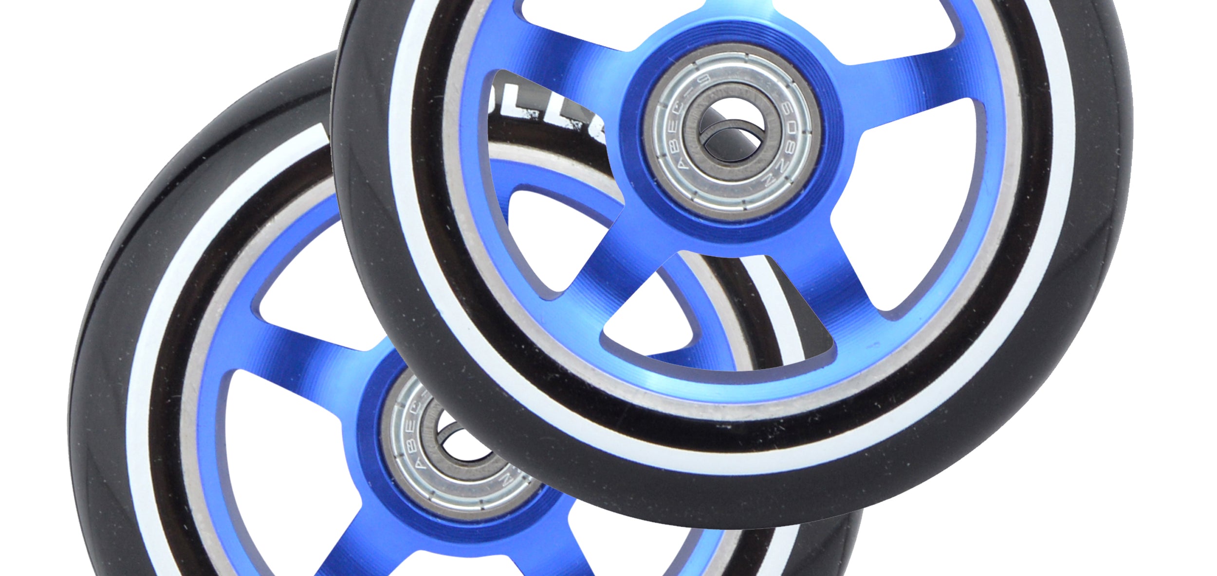 Apollo - Stunt Scooter 100mm ALU / PP Core Wheel Set - Niebieski - ALU Core