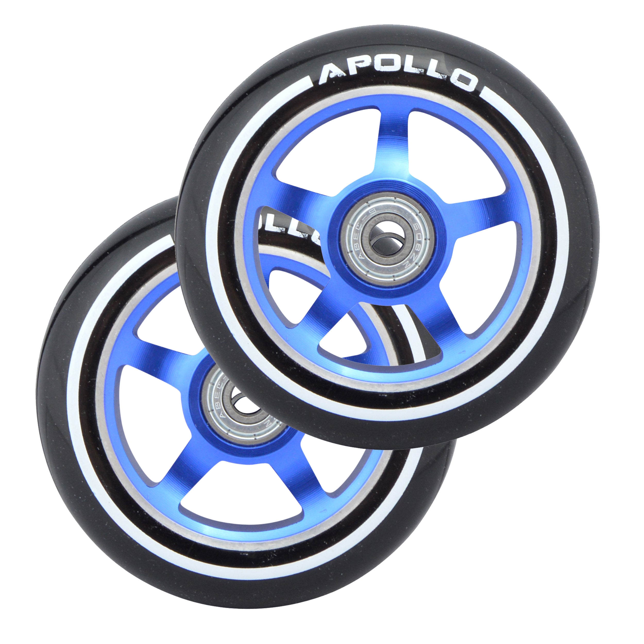 Apollo - Stunt Scooter 100mm ALU / PP Core Wheel Set - Niebieski - ALU Core