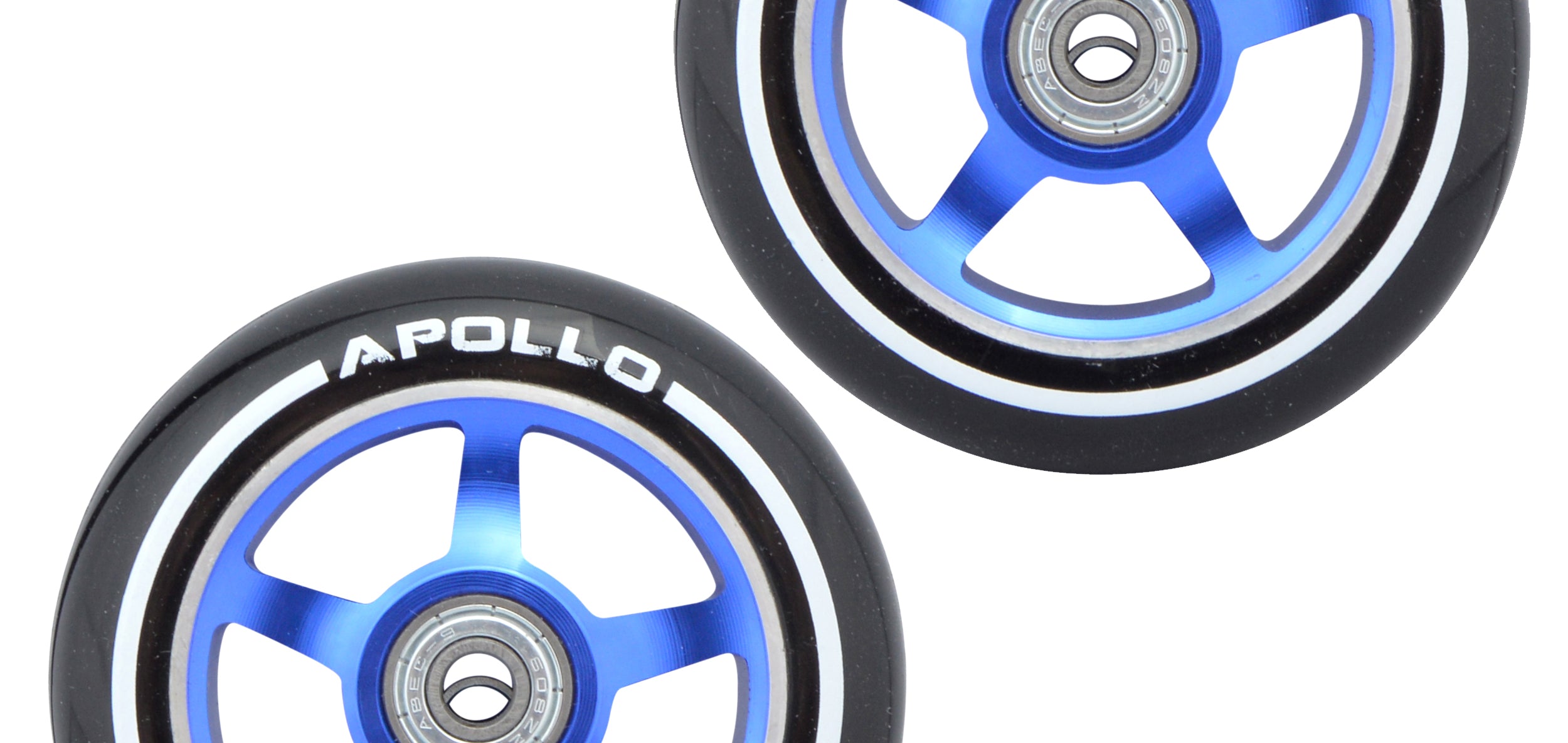 Apollo - Stunt Scooter 100mm ALU / PP Core Wheel Set - Niebieski - ALU Core