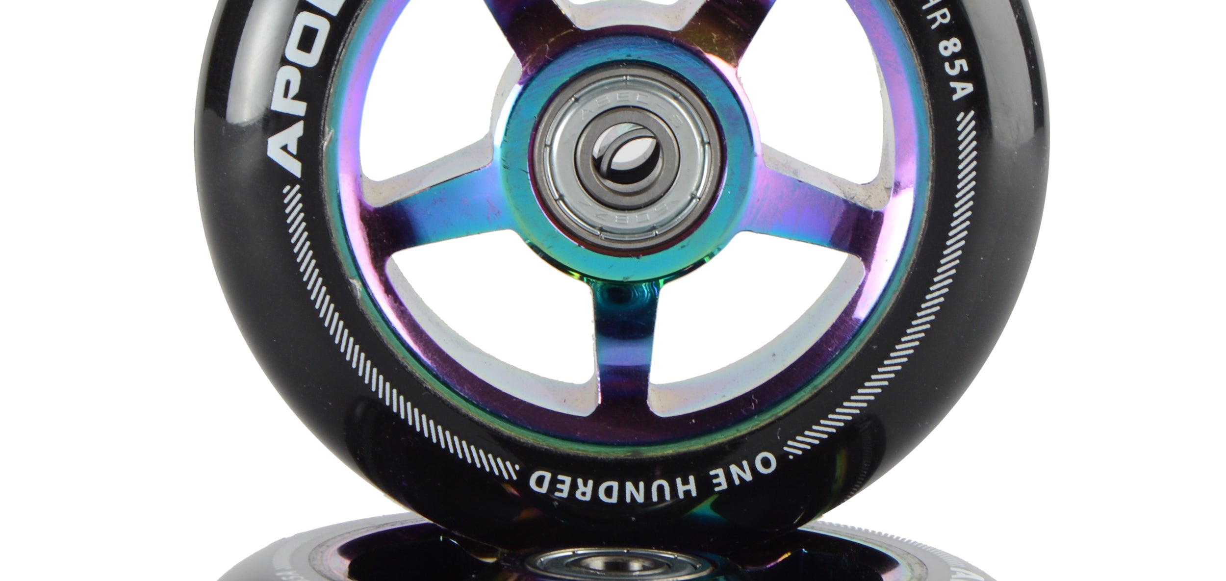 Apollo - Stunt Scooter 100mm ALU / PP Core Wheel Set - Rainbow - ALU Core