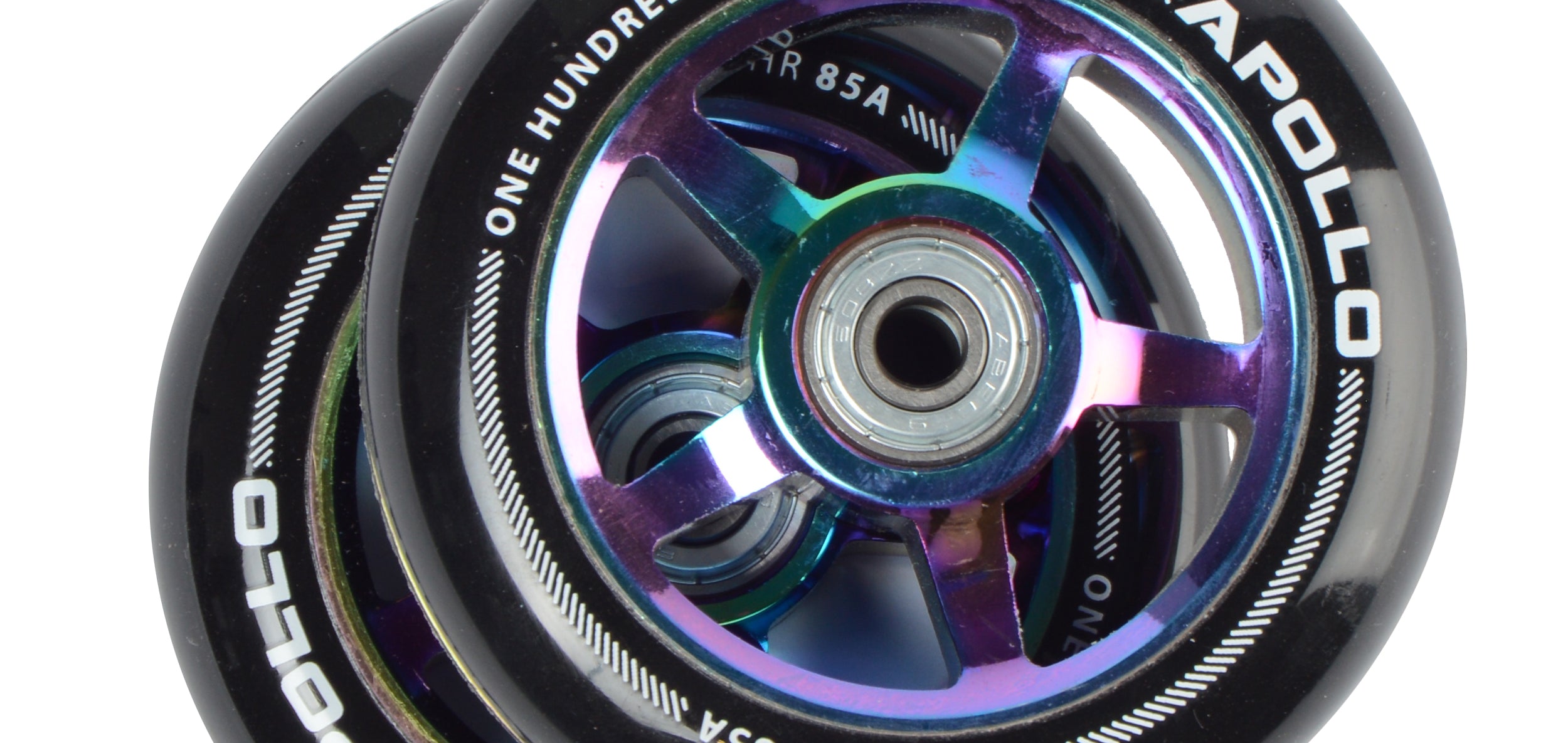 Apollo - Stunt Scooter 100mm ALU / PP Core Wheel Set - Rainbow - ALU Core