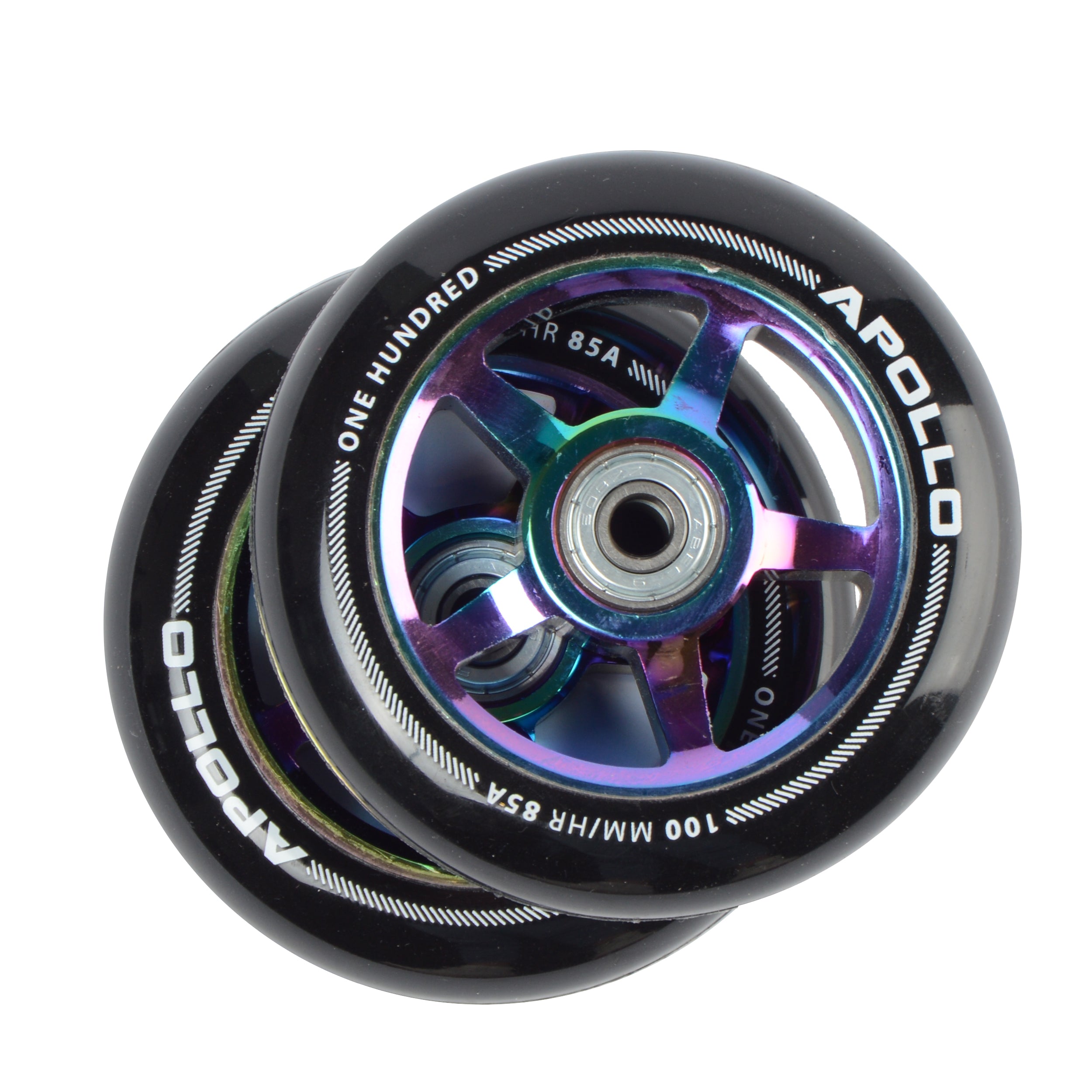 Apollo - Stunt Scooter 100mm ALU / PP Core Wheel Set - Rainbow - ALU Core