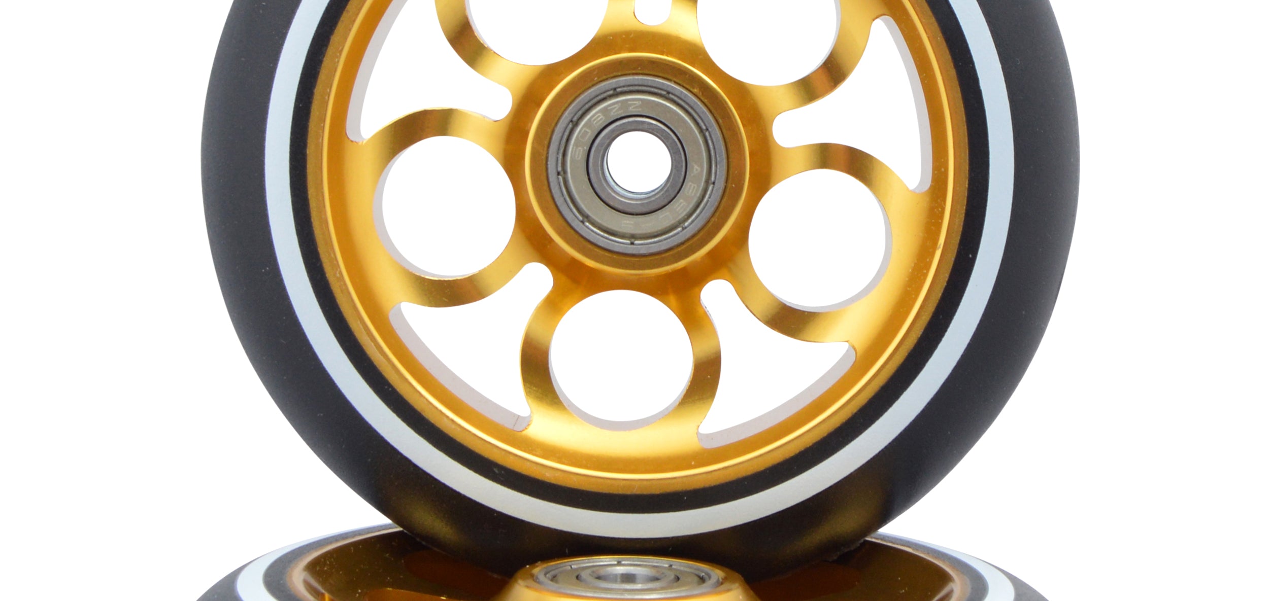 Apollo - Zestaw kół do hulajnogi stunt 110mm z rdzeniem aluminiowym - Złoty