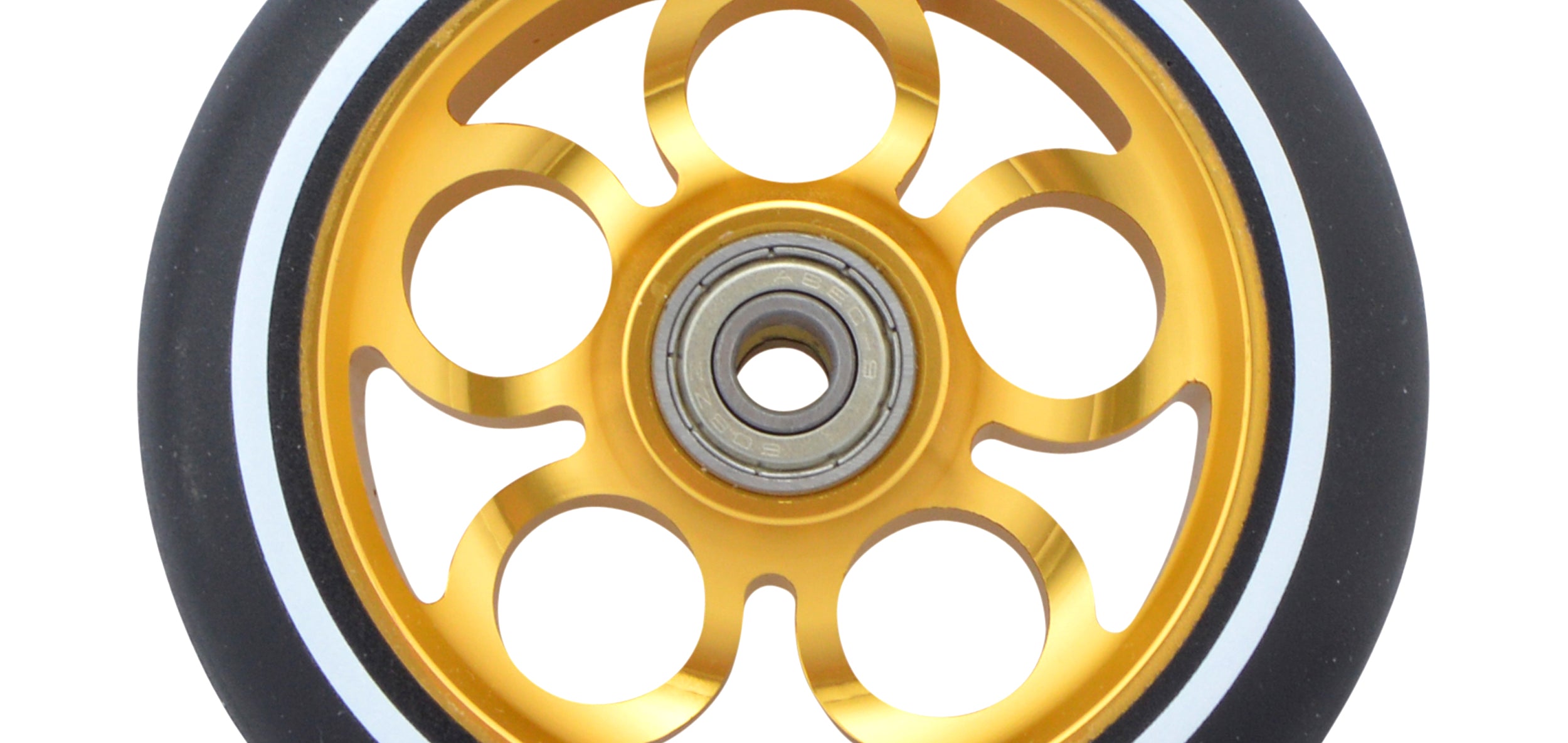 Apollo - Zestaw kół do hulajnogi stunt 110mm z rdzeniem aluminiowym - Złoty