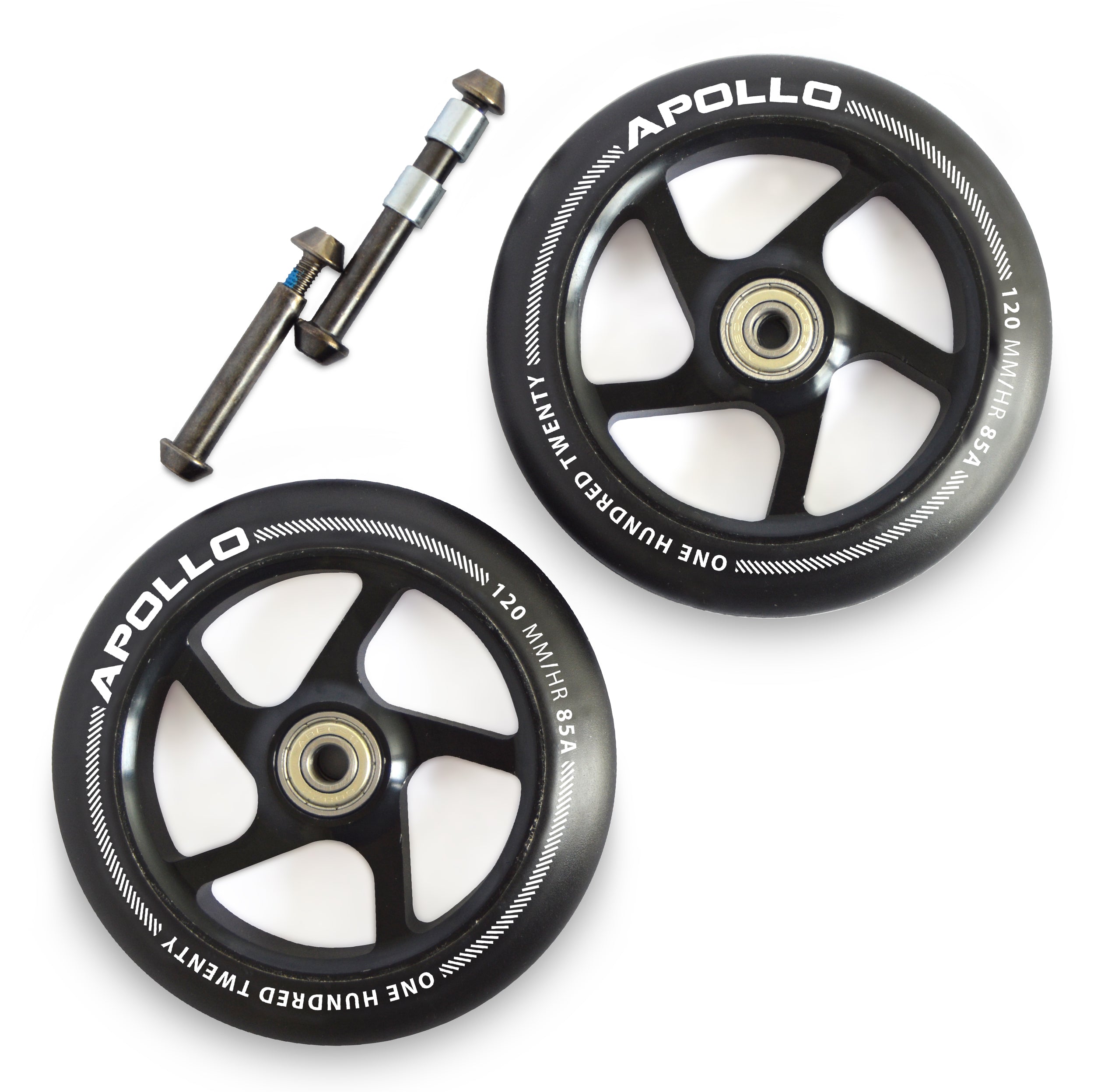 Apollo - Zestaw kół do hulajnogi stunt 120 mm z rdzeniem aluminiowym -