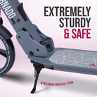 Apollo - High-end hulajnoga dla dorosłych – „Tornado 2.0” Cityroller dla dzieci od 7. roku życia - Szary Różowy