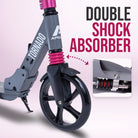 Apollo - High-end hulajnoga dla dorosłych – „Tornado 2.0” Cityroller dla dzieci od 7. roku życia - Szary Różowy