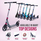 Apollo - High-end hulajnoga dla dorosłych – „Tornado 2.0” Cityroller dla dzieci od 7. roku życia - Szary Różowy